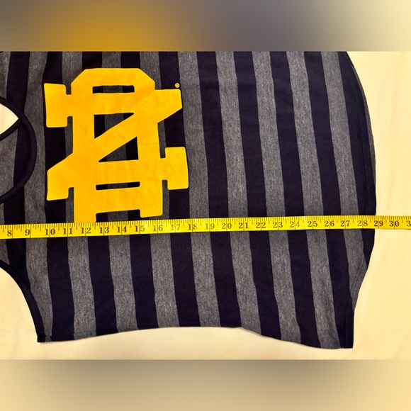 Notre Dame NWT, officially licensed blue & gray rugby stripe with gold ND, XL - Picture 6 of 10